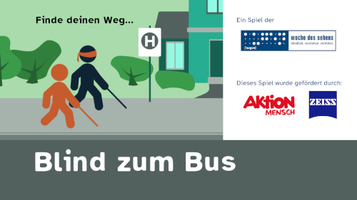 Blind zum Bus