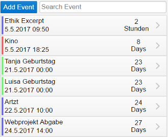 Eigene Kalender-App